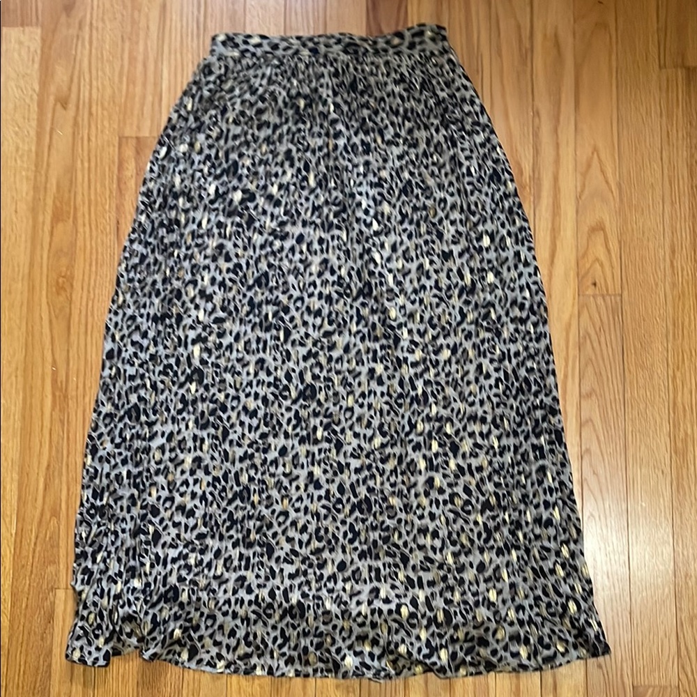 Nasty Gal leopard maxi skirt